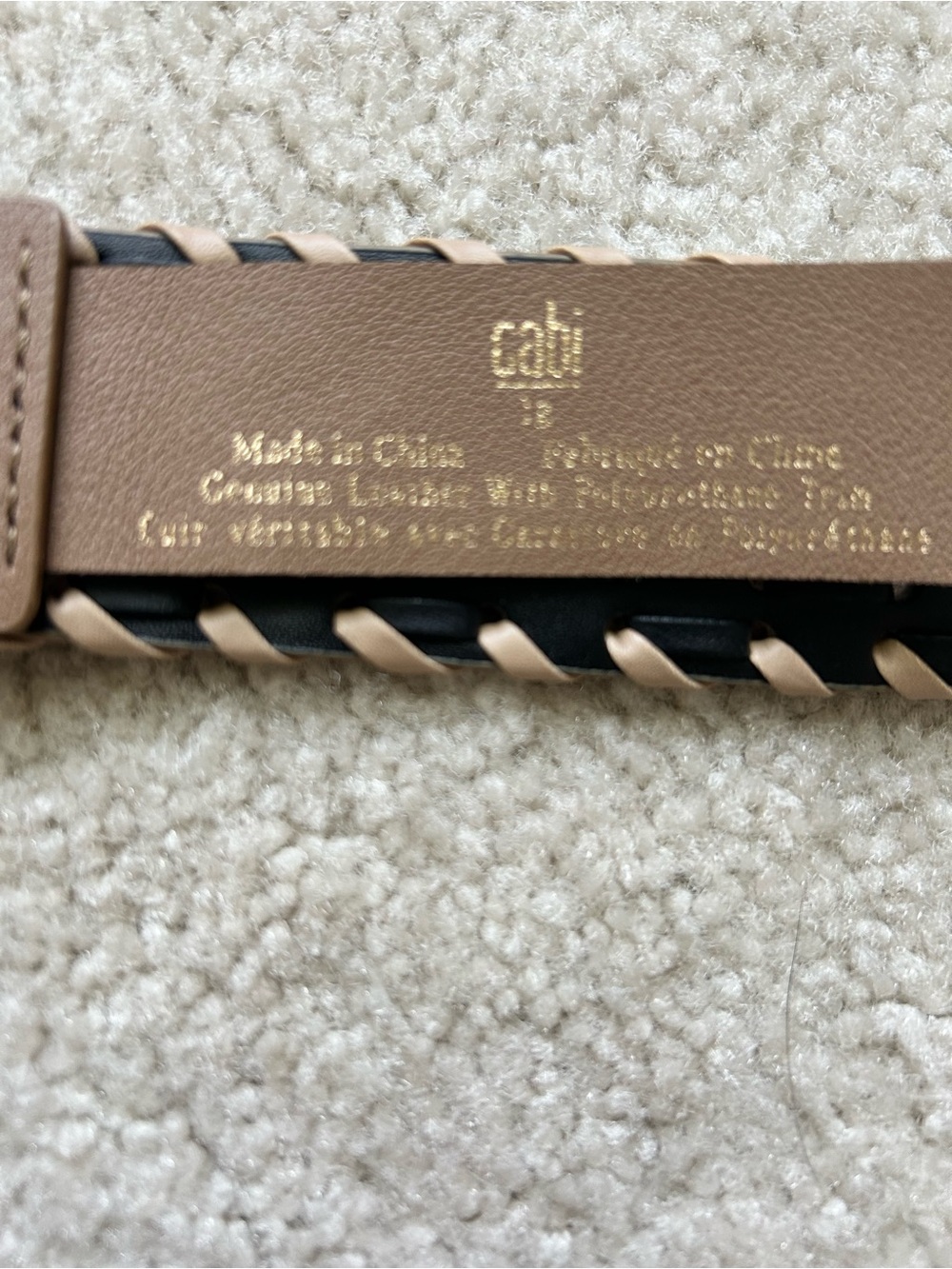 CAbi Tread Leather Belt - size large - Picture 3 of 4